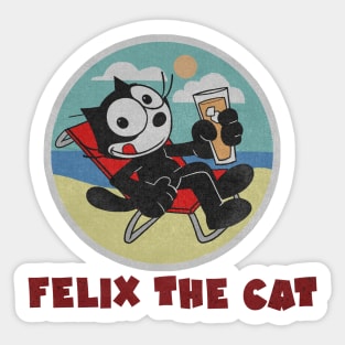 Felix The Cat - Relax At The Beach Sticker